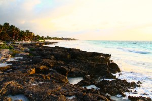 The Mayans traded obsidian by canoes up this coast